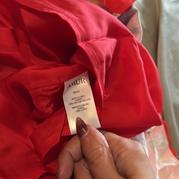 NWT AMUR Alexia Red Floral Ruffle Midi Dress As Seen On TV Size 2 – Retail $598 - Picture 6 of 8